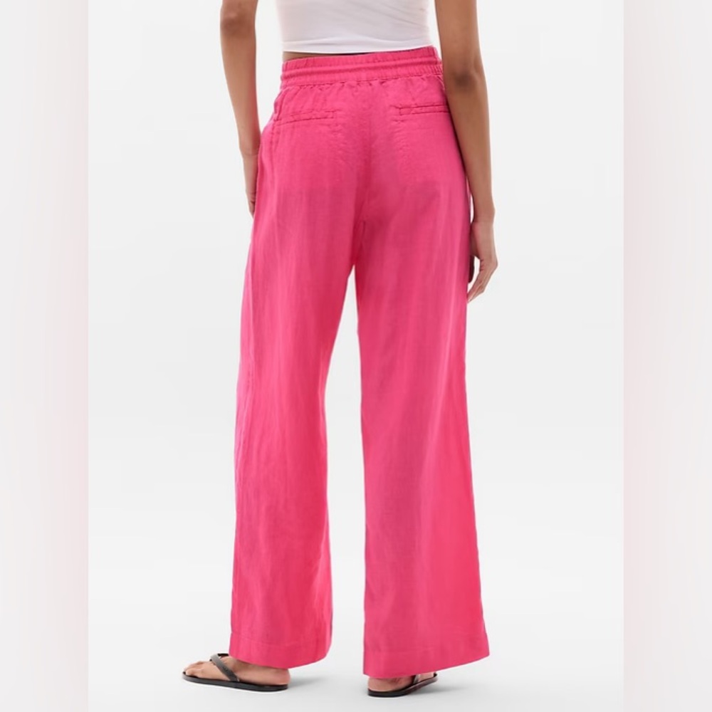 NWT Athleta Retreat Linen High Rise Wide Leg Pant - Picture 2 of 7